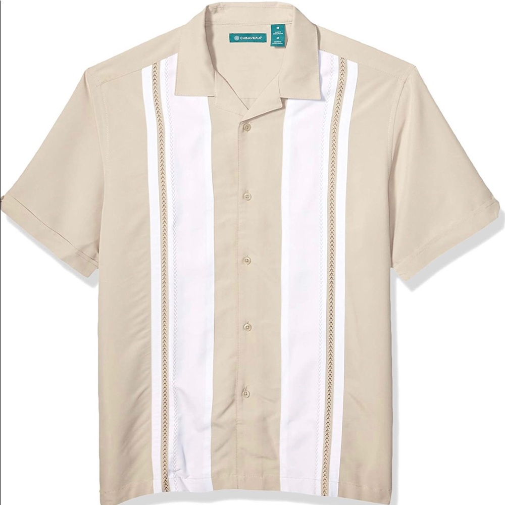 Big & Tall retro panel Cubavera shirt